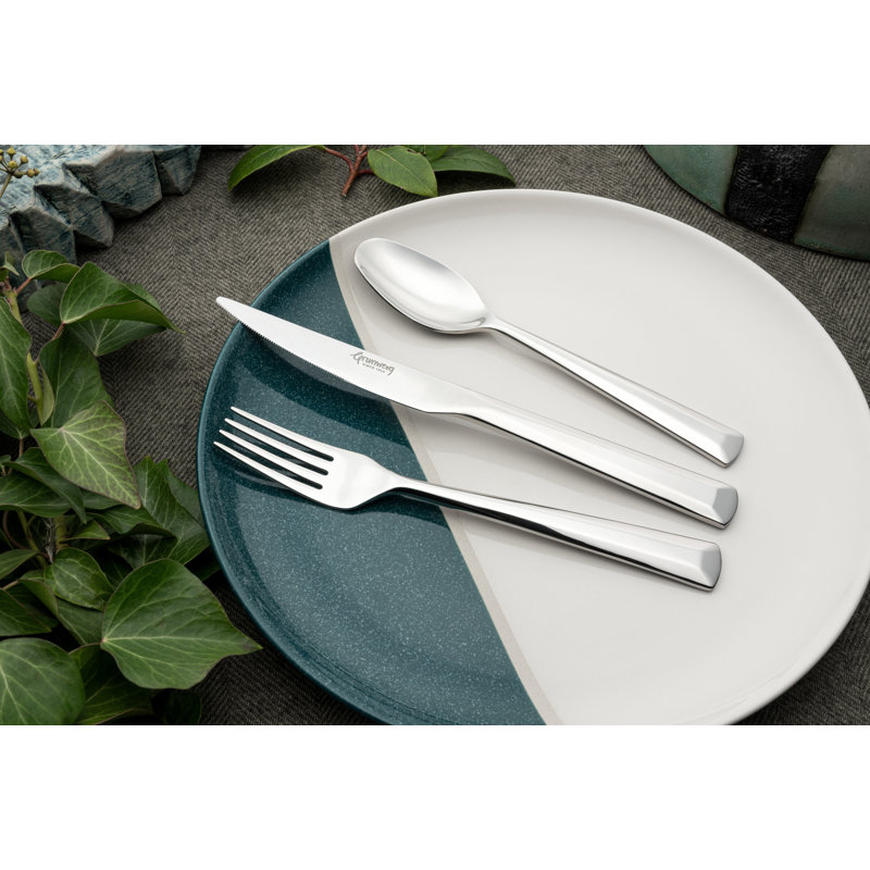 Grunwerg Porter 24 Piece Cutlery Set for 6 People, 18/10 Stainless Steel, 3.5mm Gauge