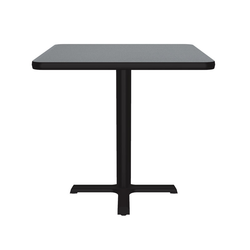 Table bistro et café Correll 24 pièces, plateau en stratifié thermolaqué gris granite, base en fonte, patins de nivellement