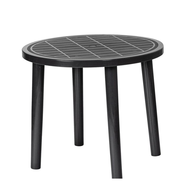 Round Outdoor Dining Table , 90cm cm W 140cm cm D, Grey