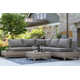 Fleur 4 Piece Rattan Sectional Seating Group with Cushions
