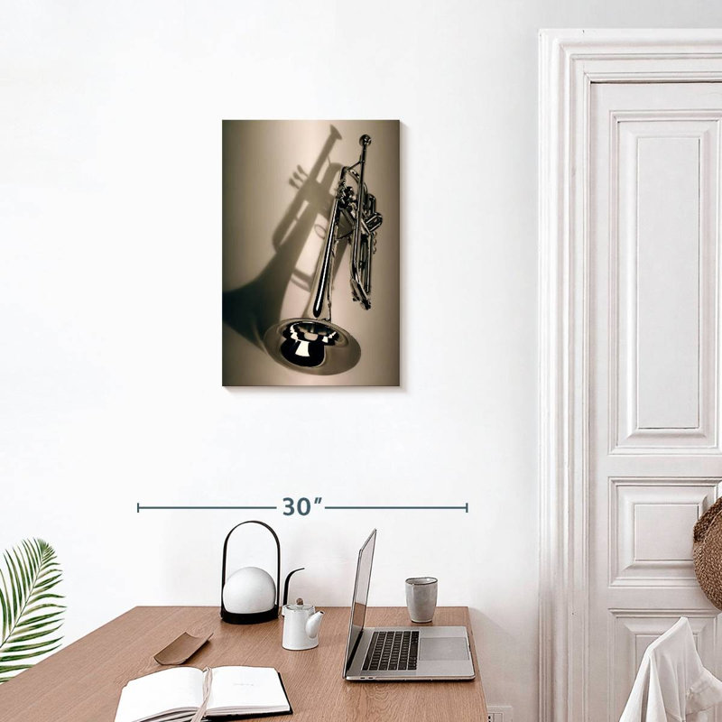 Abarca Brass Trumpet, 24" H x 16" W