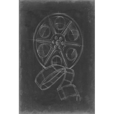 Film & Reel Blueprint I by Ethan Harper - Wrapped Canvas Art Prints