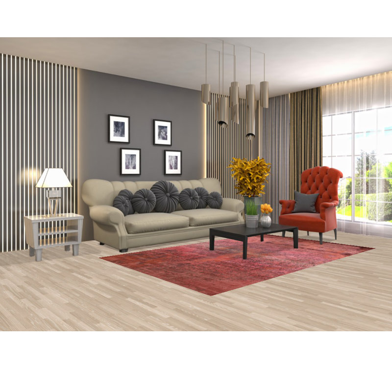 Tapis moderne à motif abstrait All-Over 5 x 8