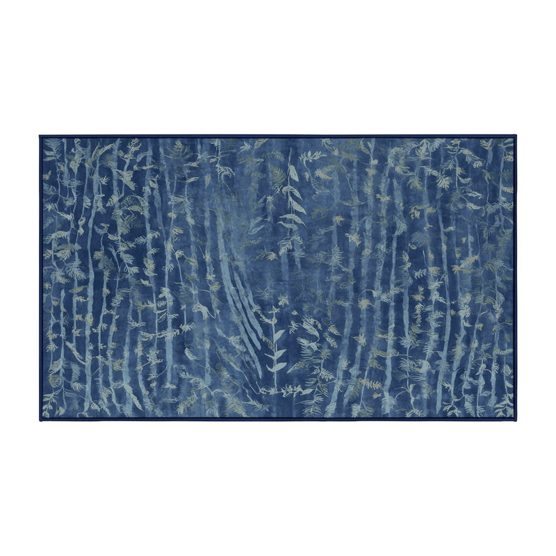 Machine Washable Gray Area Rug, Rectangle 7' x 9'