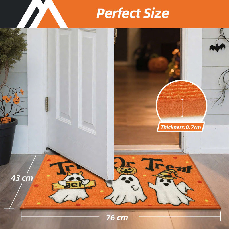 Halloween Door Mat, Orange