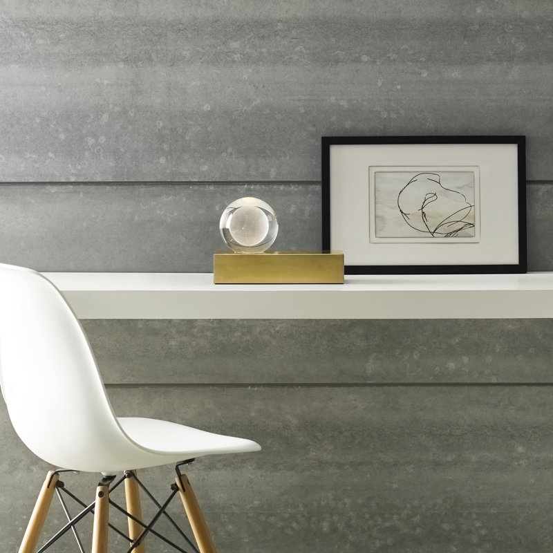 Mina LED Table Lamp, Natural Brass