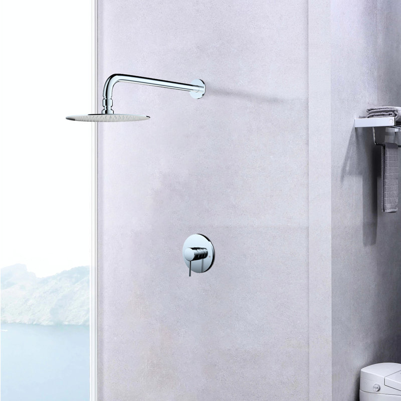 Robinet de douche mural avec valve incluse - Laiton robuste pour un bain rafraîchissant et une douche stable et agréable