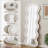 Flannel Full Length Wave black Floor Mirror with Stand for Bedroom living room Hanging or Against The Wall-919663823