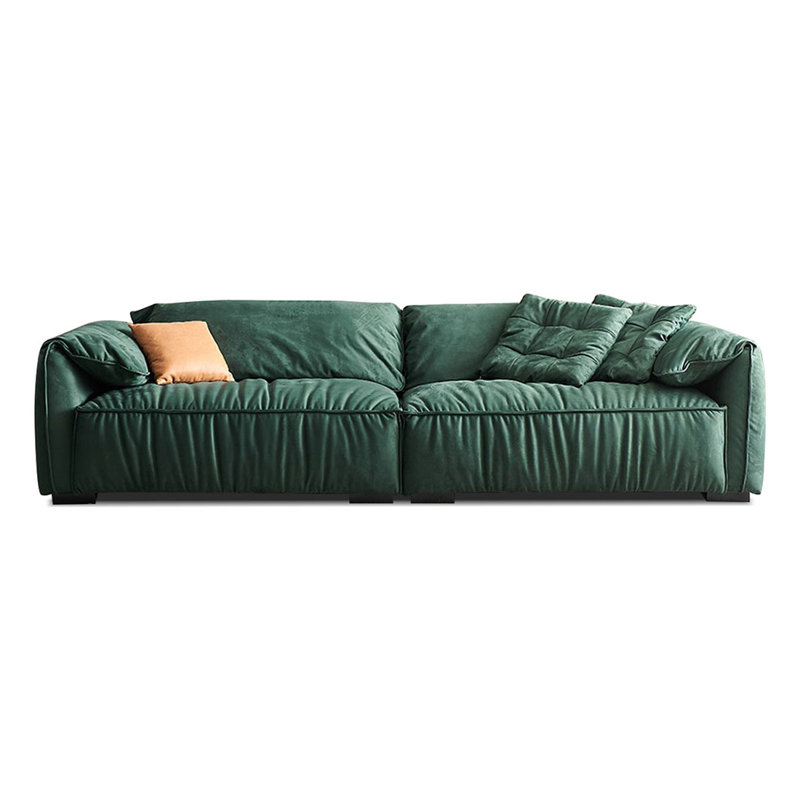 Coussin de canapé modulaire en polyester vert, H 31,5 po x l 102,36 po x P 41,34 po