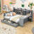 Assante Daybed with Integrated Desk and Built-in Storage Drawers-658435231-658435229
