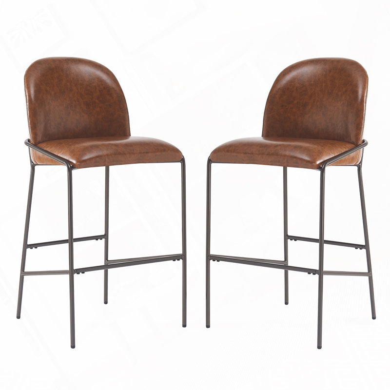 Metal Upholstered Barstool