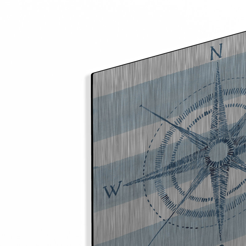 «Nautical Compass» par Yvette St. Amant, art mural en métal, H 12 po x l 12 po