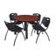 Plateau de table Kee, 4 chaises empilables-1528929529-1528929528