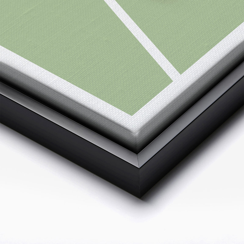 Court de tennis vert, 12"H x 16"W, Canvas, Black Framed