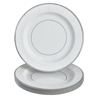 Assiette à dîner jetable en papier Basic