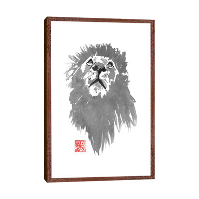 Lion Hunting by Péchane - Print on Canvas