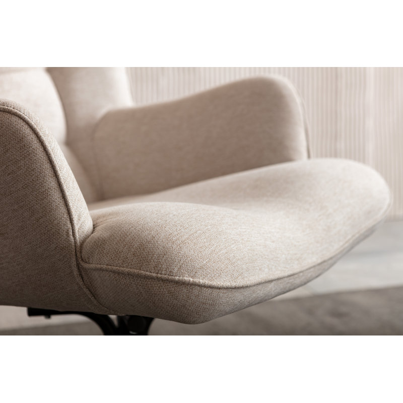 Oscar Armchair, 100 % polyester cream