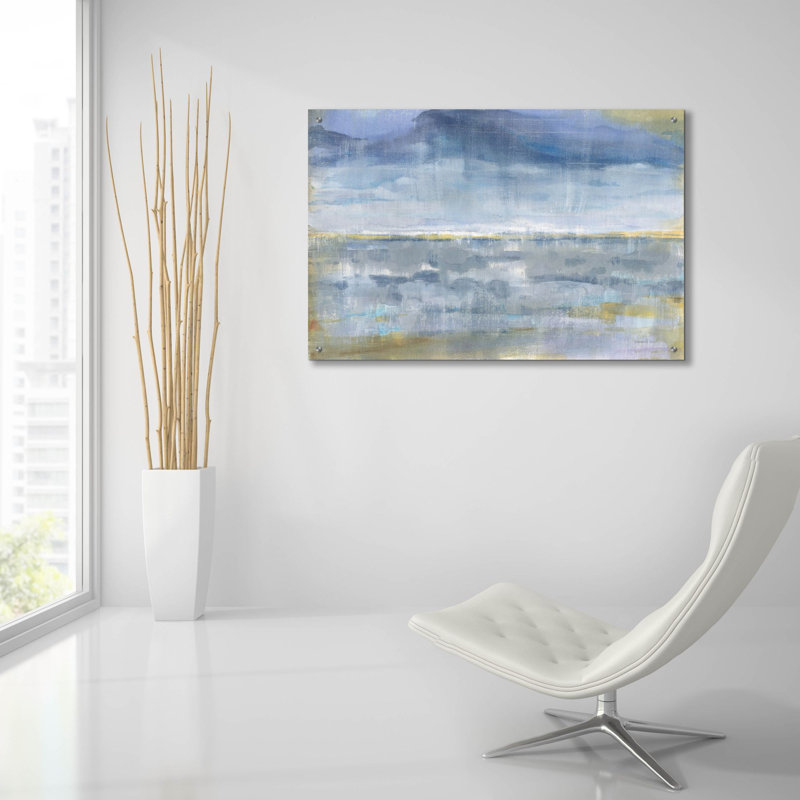 «Rain On The Horizon» par Danhui Nai, art mural en verre acrylique, H 24 po x l 36 po x P 0,2 po