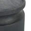 Table d'appoint cylindrique en bois noire D14x16 "