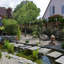 Fontaine bouddha 22 "avec lumières DEL - Fontaine décorative zen en résine pour une utilisation intérieure / extérieure en finition roche