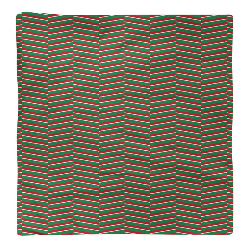 Geometric Square Napkin, 22" x 22", Green, Polyester
