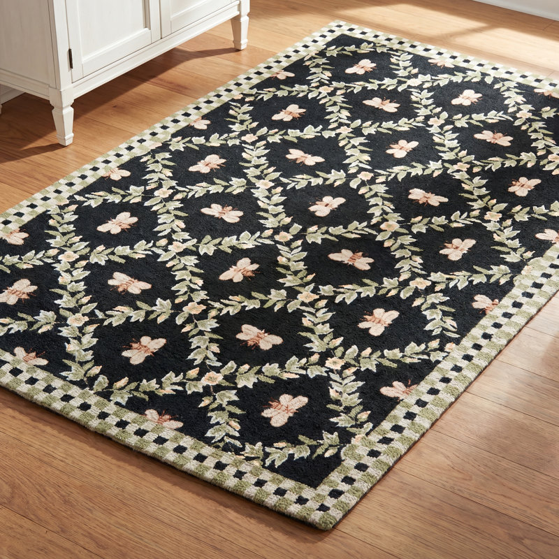 Obira Hand Hooked Wool Southwestern Rug, Rectangle 2'9" x 4'9"