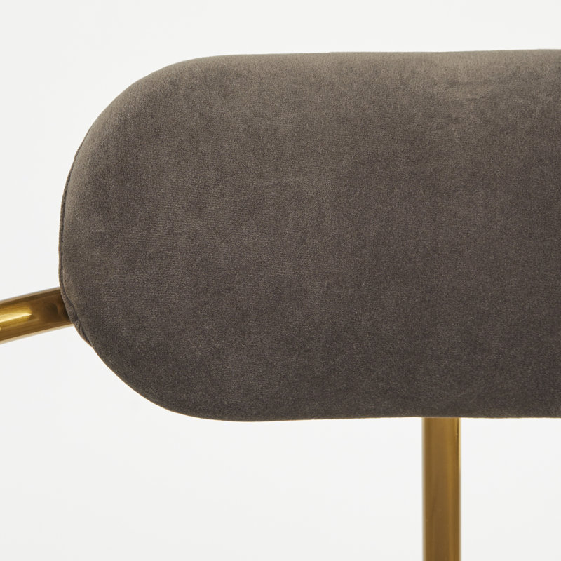 Chaise avec accoudoirs Carrigan, Gris