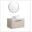 Ensemble de meuble-lavabo moderne de 30 po avec lavabo en céramique, meuble-lavabo mural en chêne blanc avec porte à fermeture douce