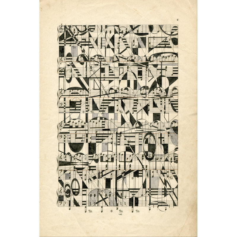 " Graphic Notes ", 48" H x 32" W x 1" D