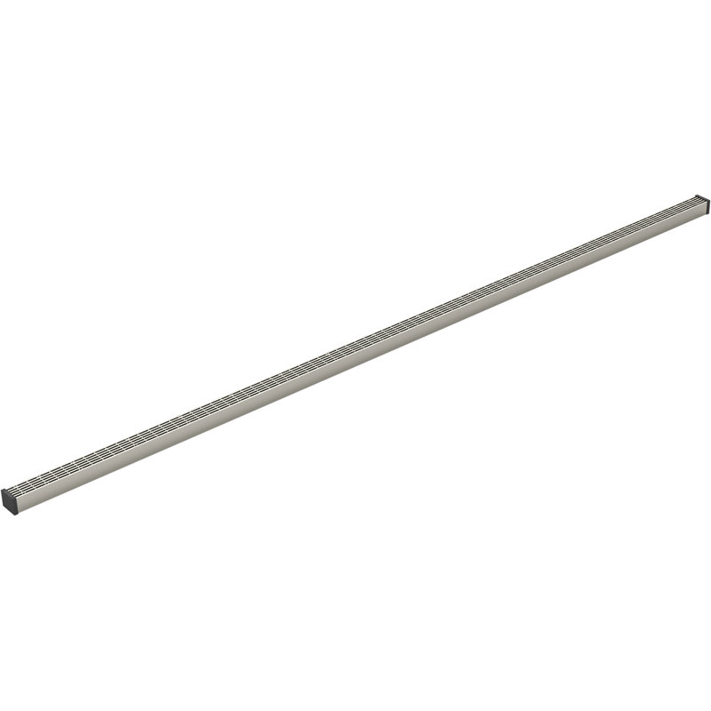 Linear Grid Shower Drain, Anodized Brushed Nickel