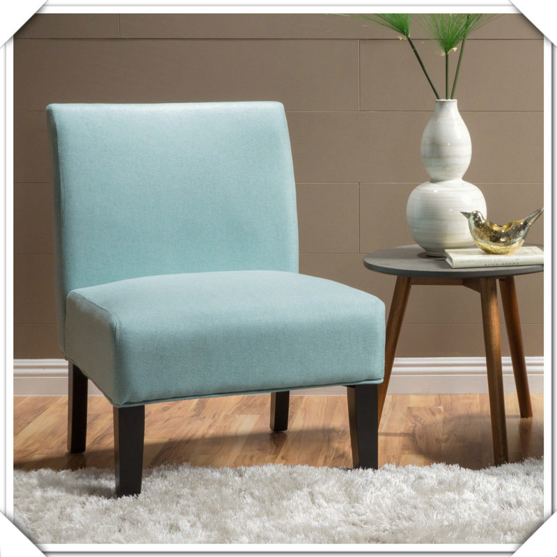 Chaise d'appoint moderne et confortable, Bleu clair
