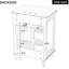 Meuble-lavabo 24 po avec lavabo, meuble-lavabo avec un tiroir rabattable et deux tiroirs, tablette réglable, bois massif et panneau de fibres à densité moyenne, vert