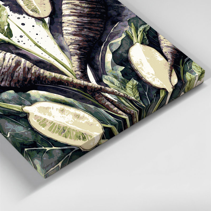 Art mural sur toile de légumes Taro Root, H 16 po x l 20 po