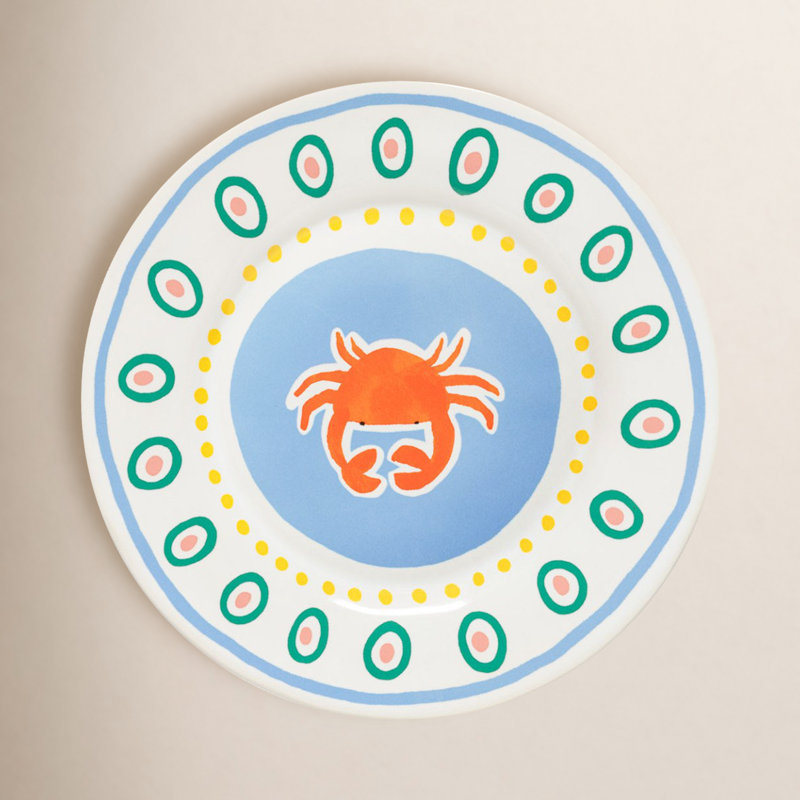 Summer Bliss 8.75'' Stoneware Salad Or Dessert Plate , Set of 6