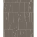 Huntington Chocolate Geometric Stripe Wallpaper