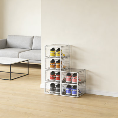 Boîte à chaussures Armorstack Premium - paquet de 6, robuste et empilable pour chaussures de taille 13