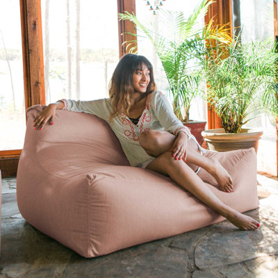 Lavista Outdoor Bean Bag Loveseat Modern Patio Sofa by Grovelane