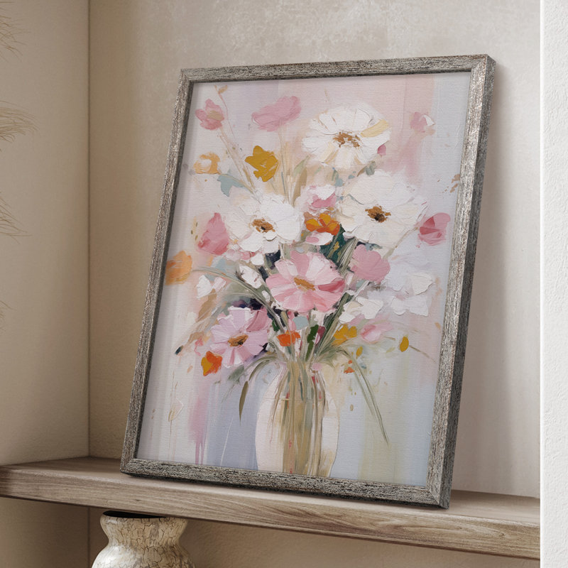 Reproduction encadrée FLORAL Series CECLXVI - bois massif, H 11 po x l 9 po