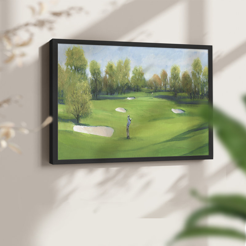 Fairway Shot II - Reproduction encadrée - Restickable, H 22 po x l 28 po, Noir, noir, noir, noir