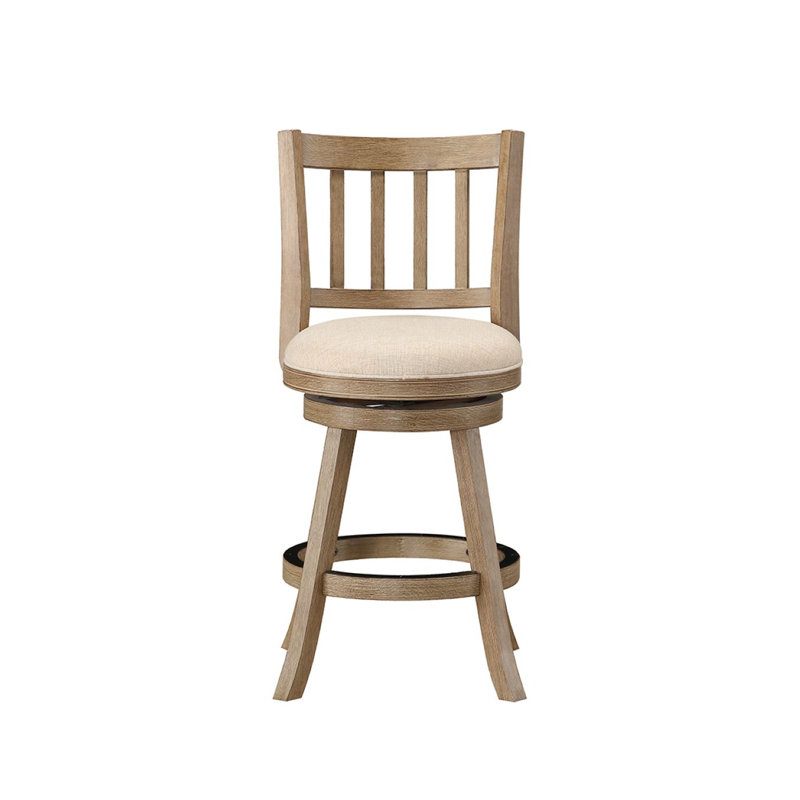 Cremilde Swivel Bar/Counter Stool, Ivory, 24