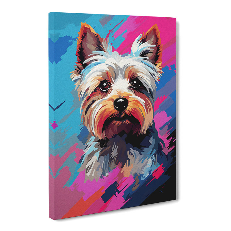 Yorkshire Terrier Colour Field No.3 - Print, 76cm H x 50cm W x 3cm D