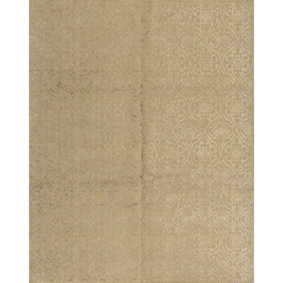 Damask Area Rug in Beige