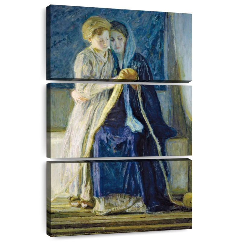 Adella, Christ et mère étudiant les Écritures, H 45 po x l 28 po
