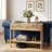 Boho Rattan Console Table, 2 Smooth Silent Drawers & Spacious Open Bottom Storage Shelf, Scratch-Resistant Finish & Anti-Tip Design, Fits Entryway, Living Room