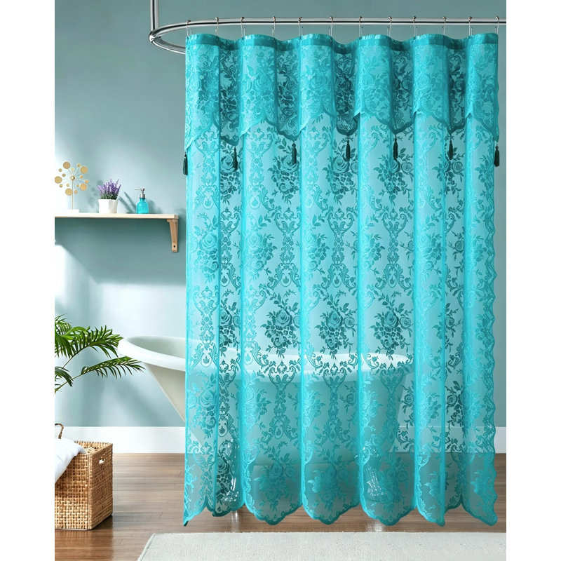 Rideau de douche Cherrilyn, H 72 po x l 72 po, Vert sauge