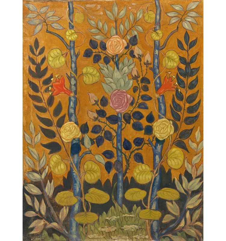 "Les roses" par Émile Bernard - Toile tendue avec châssis, H 18 po x l 14 po