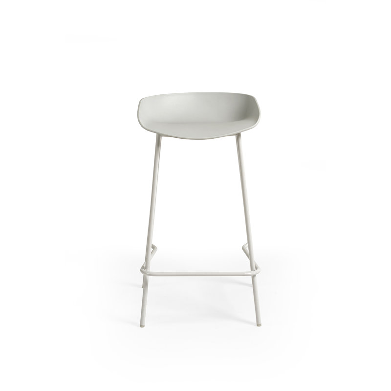 Dragan Counter Stool with Metal Frame, Grey