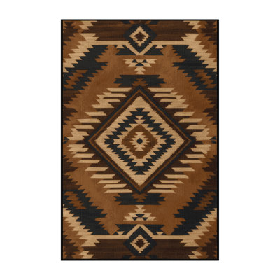 Washable Buffalo Hide Southwestern Area Rug
