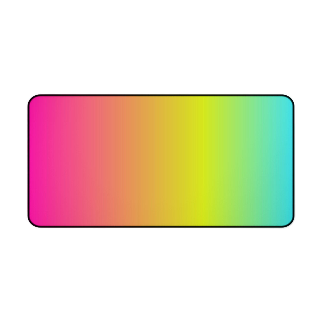 Pink Orange Blue Gradient Desk Mat