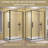 Acrylic Rectangular Shower Pan 48'' W x 36'' D White Double Threshold Corner Shower Tray with Center Drain